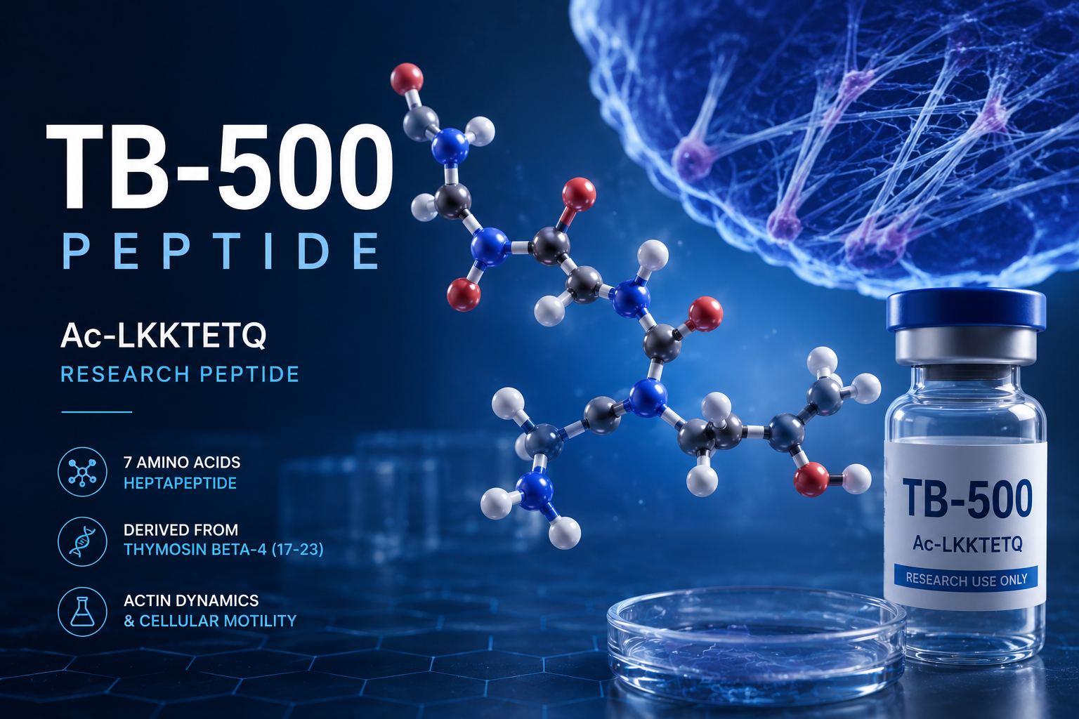 TB-500 Peptide: Structure, Properties, Mechanism, Research, and Future Outlook